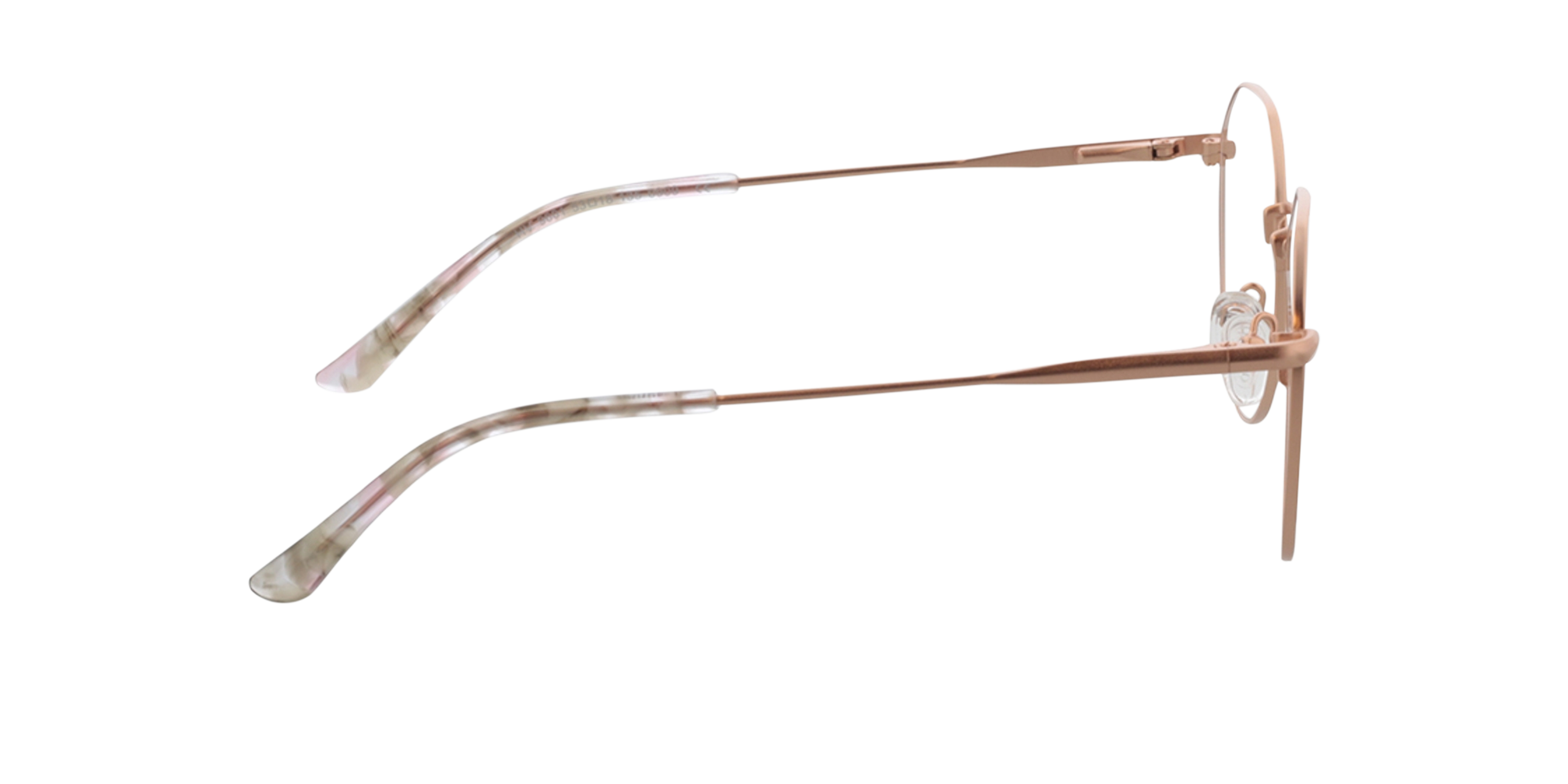 Mabel Roségoud MetaalEyeglass Frames van B24, Zijaanzicht