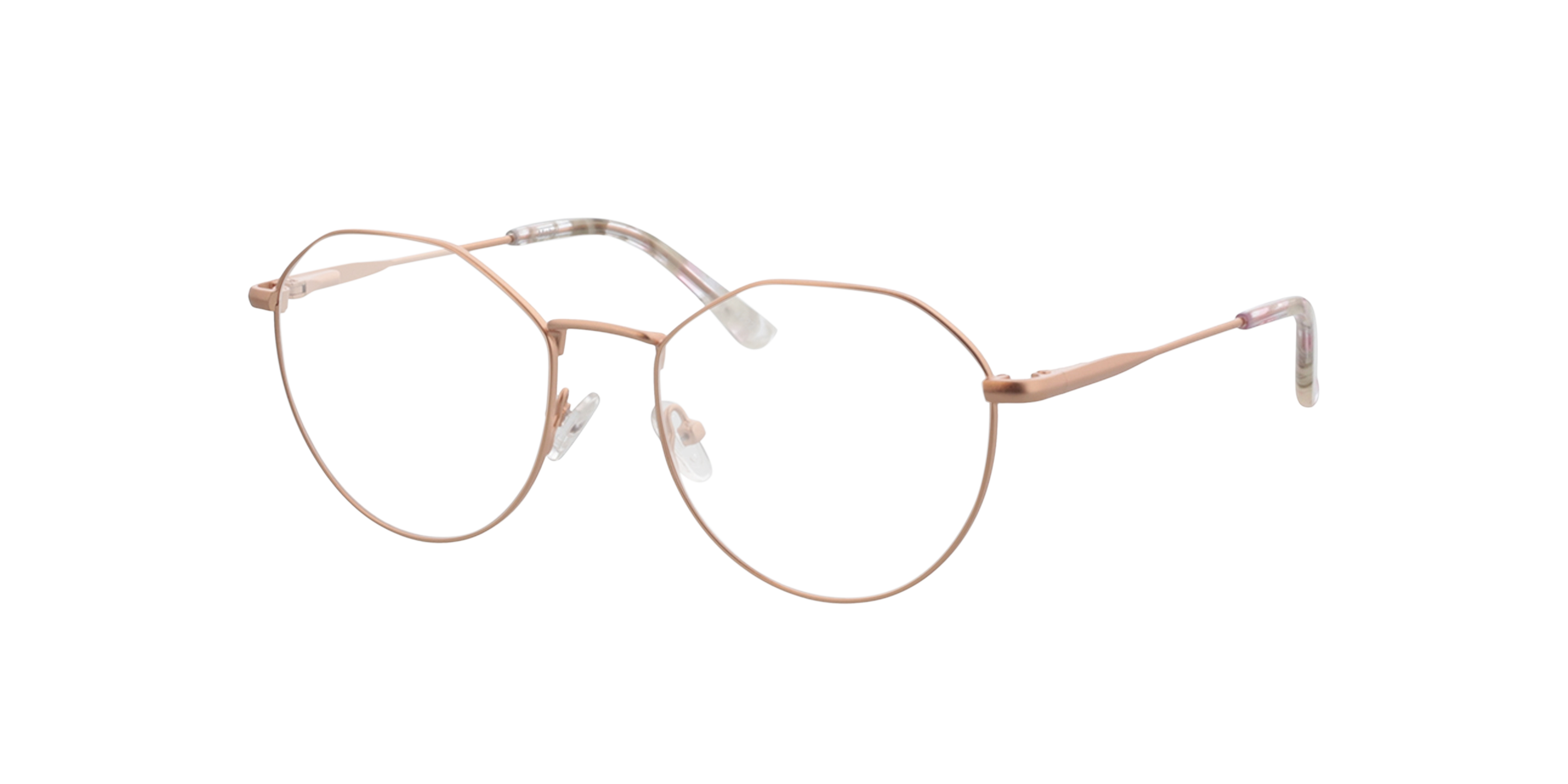 Mabel Roségoud MetaalEyeglass Frames van B24, Hoekweergave