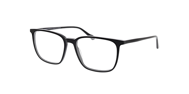 Pennsylvania Schwarz AcetatEyeglass Frames von B24, Dreiviertelansicht