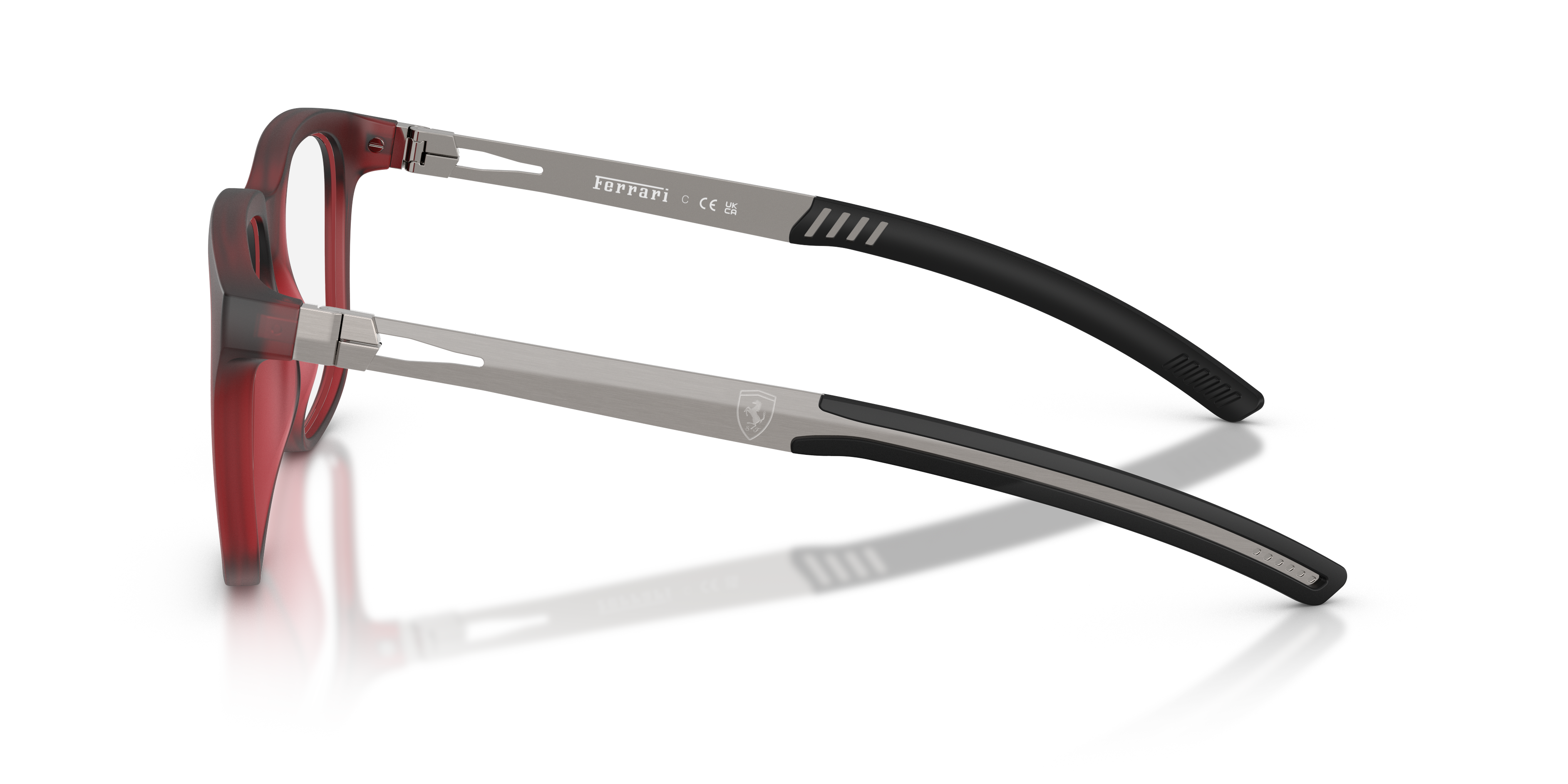 FZ8027U Red Bordeaux KunststoffEyeglass Frames von B24, Seitenansicht