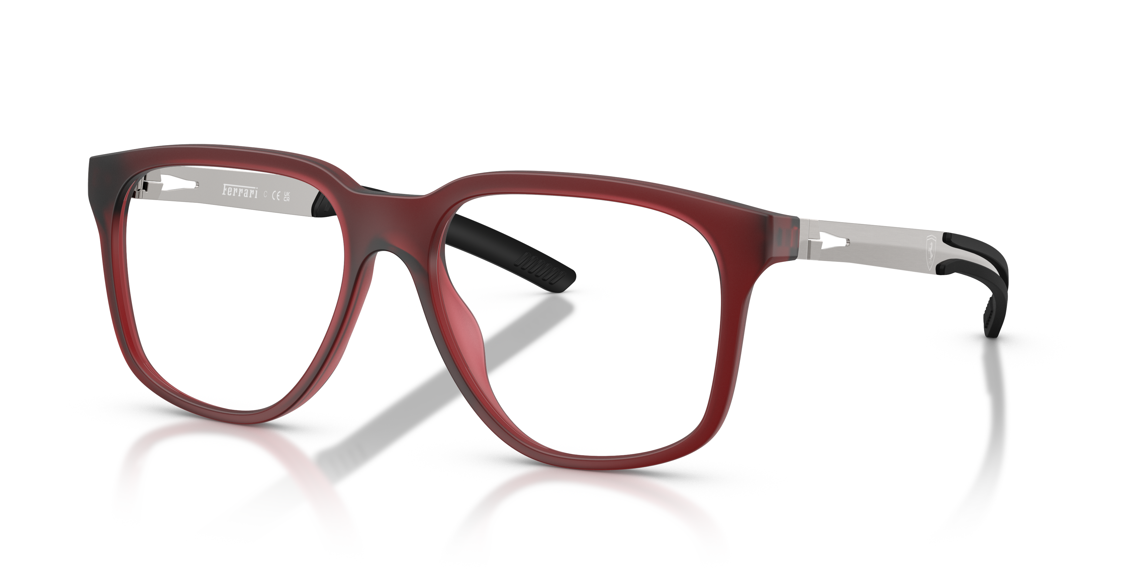 FZ8027U Red Bordeaux KunststoffEyeglass Frames von B24, Dreiviertelansicht
