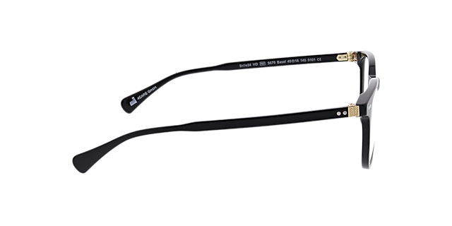 Basel Schwarz AcetatEyeglass Frames von B24, Seitenansicht