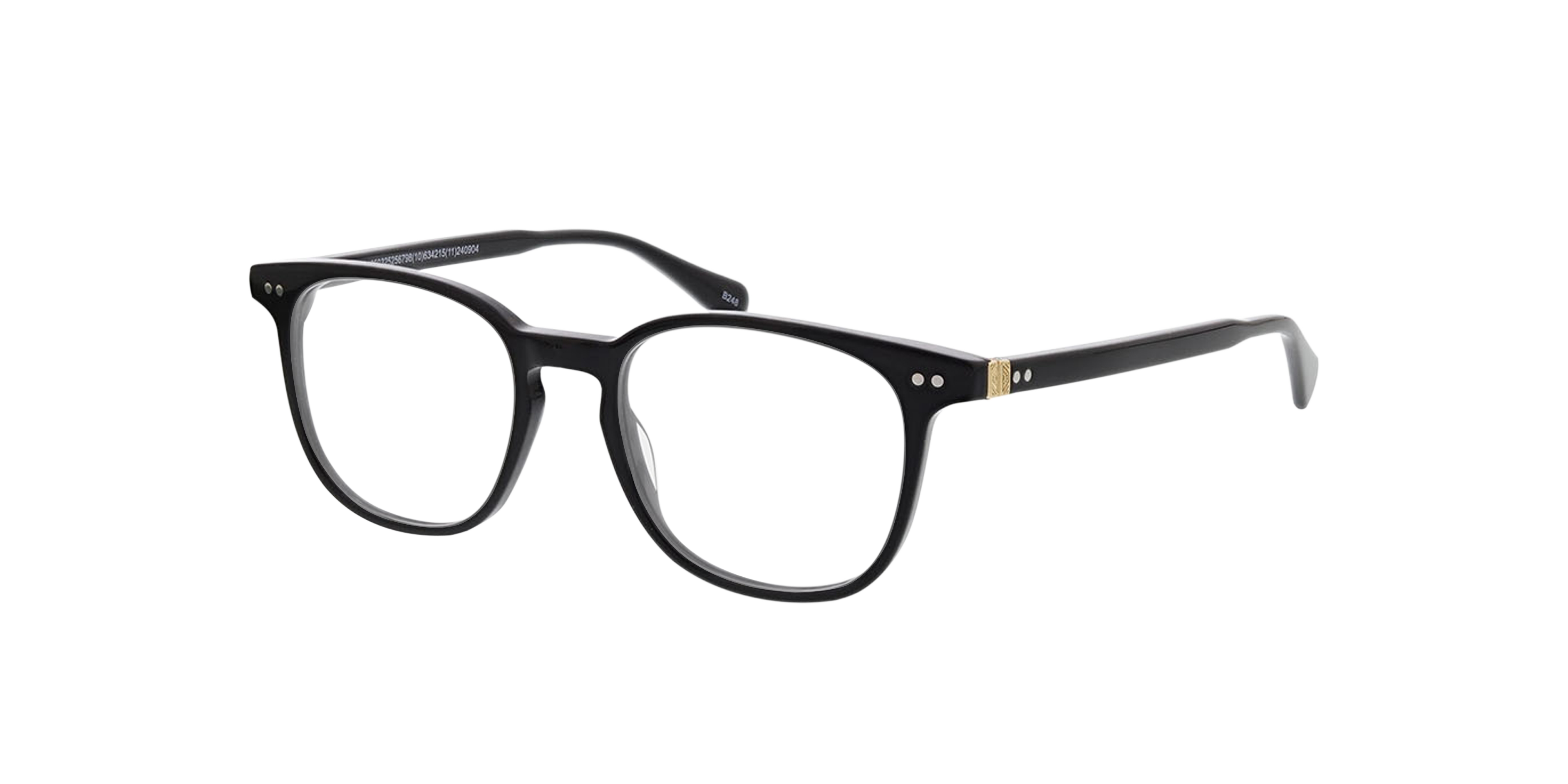 Basel Schwarz AcetatEyeglass Frames von B24, Dreiviertelansicht