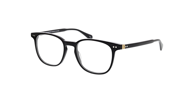 Basel Schwarz AcetatEyeglass Frames von B24, Dreiviertelansicht