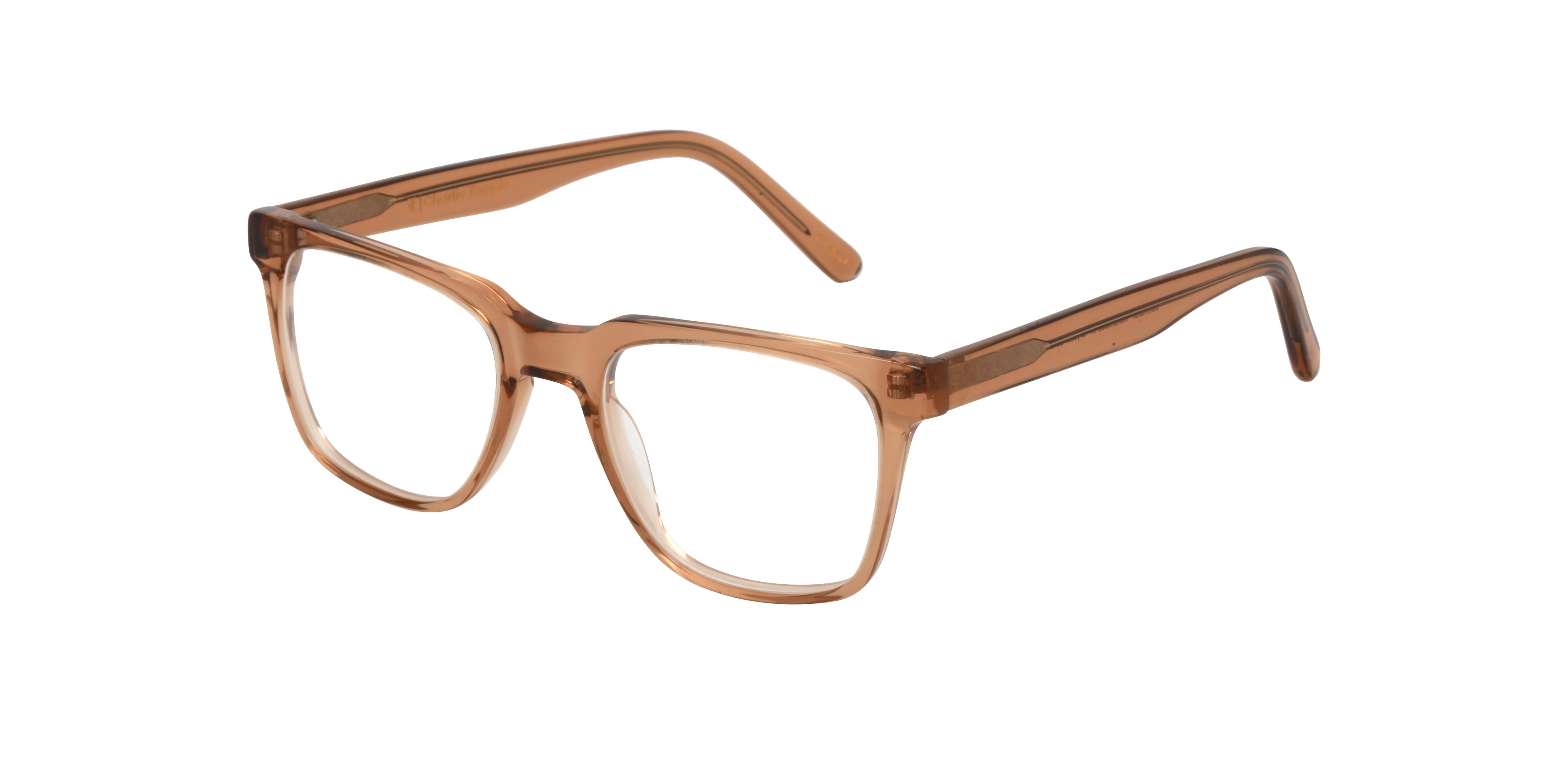 Balthazar Crystal Caramel AcetatEyeglass Frames von B24, Dreiviertelansicht