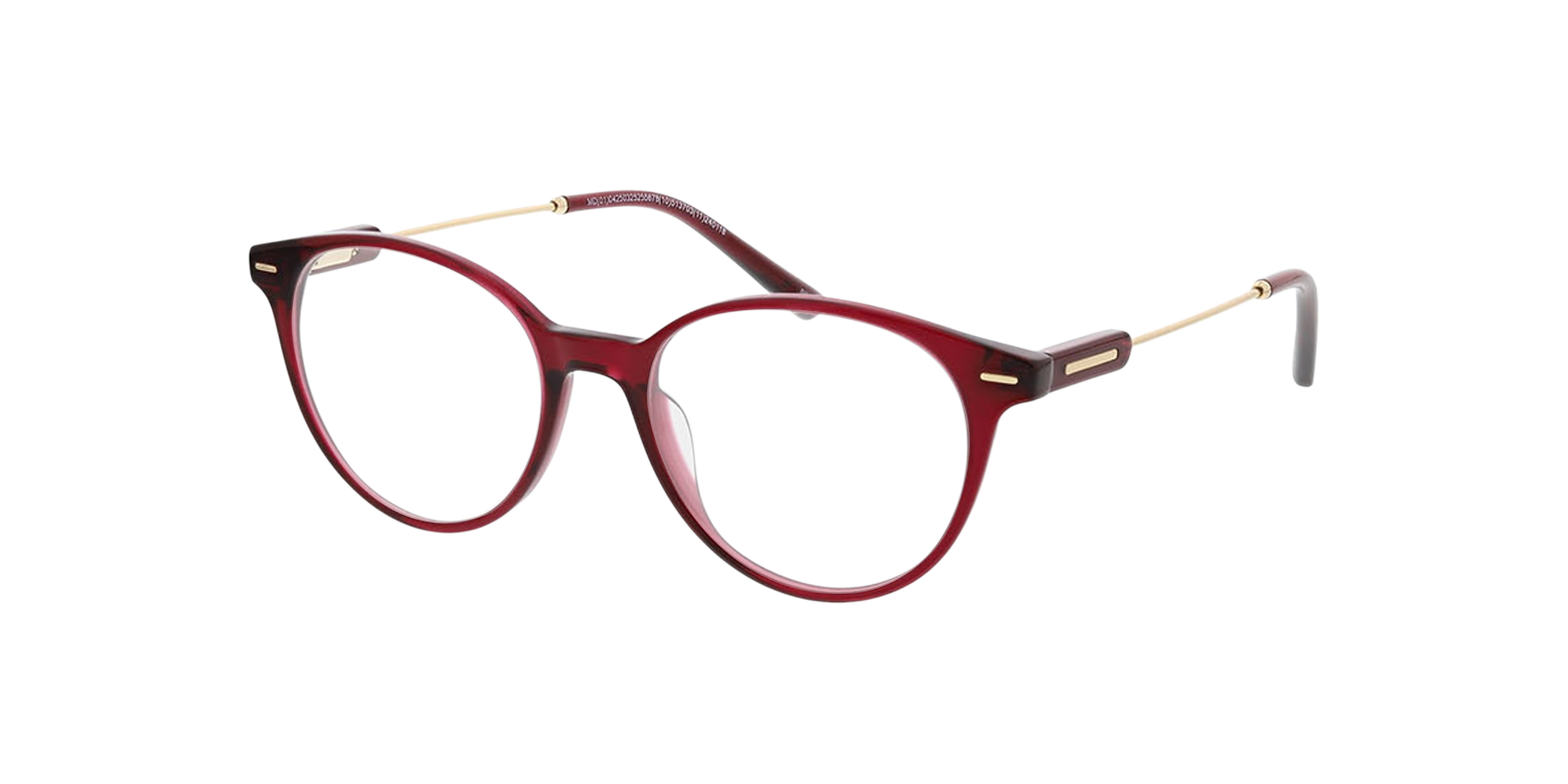 Venedig Crystal Burgundy AcetatEyeglass Frames von B24, Dreiviertelansicht