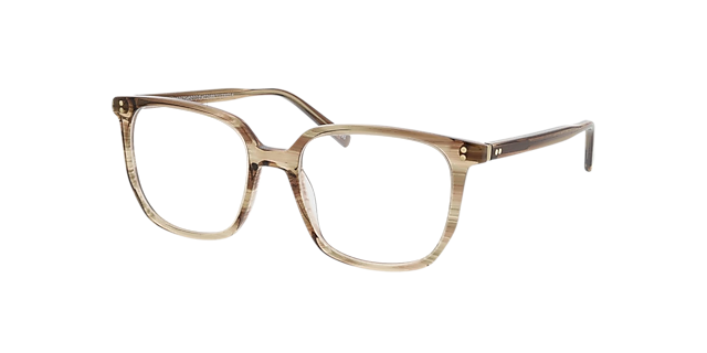 Magnolia Kristal lichtbruin hoorn AcetaatEyeglass Frames van B24, Hoekweergave