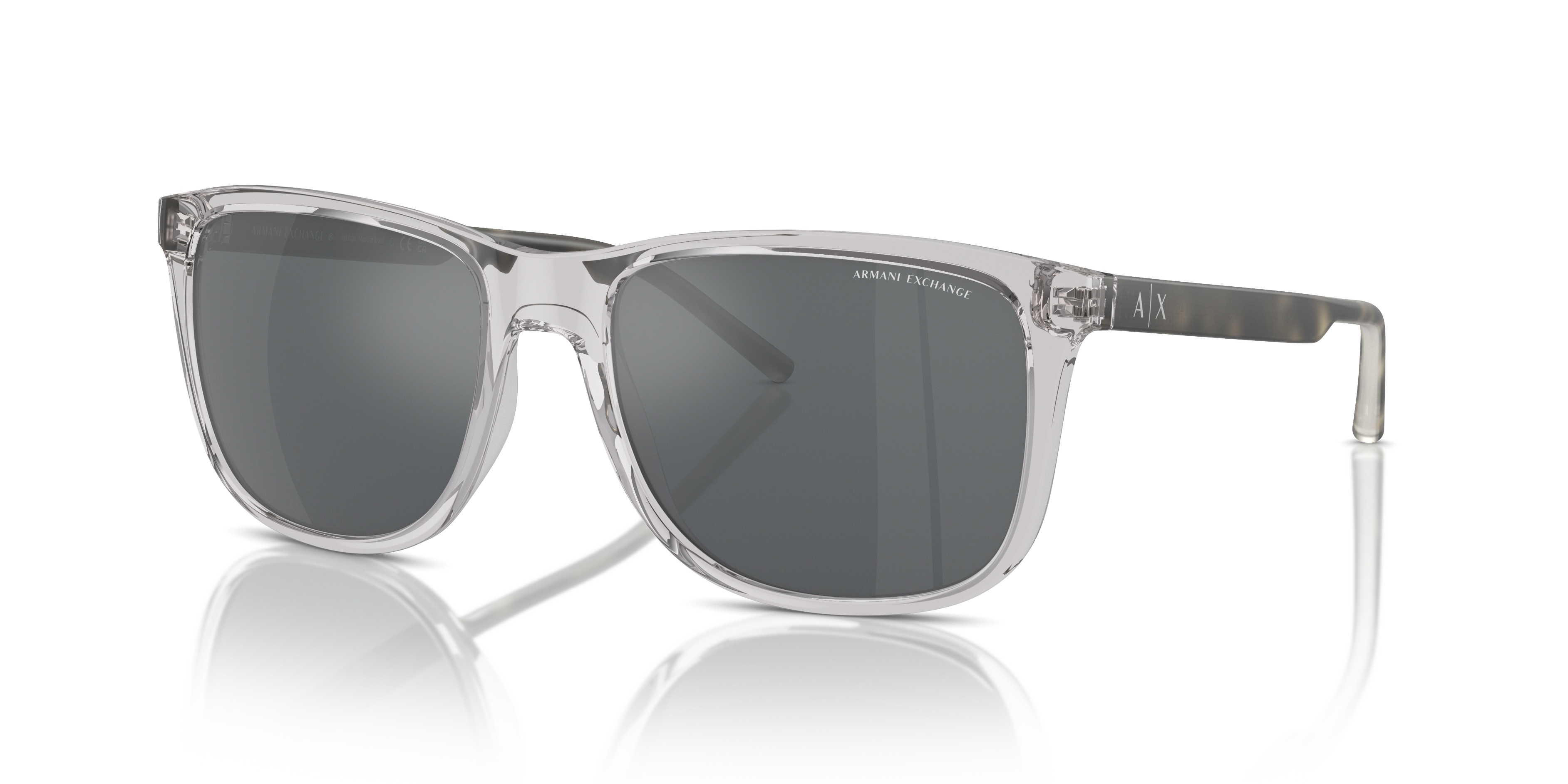 AX4070S Shiny Grey KunststofSunglass Frames van B24, Hoekweergave