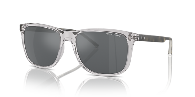 AX4070S Shiny Grey KunststofSunglass Frames van B24, Hoekweergave