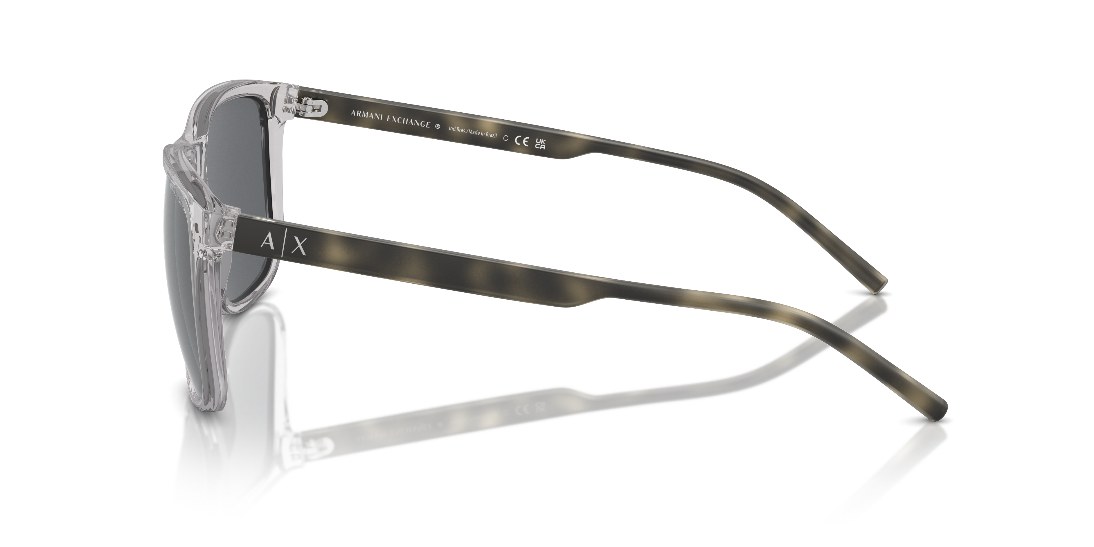 AX4070S Shiny Grey KunststofSunglass Frames van B24, Zijaanzicht