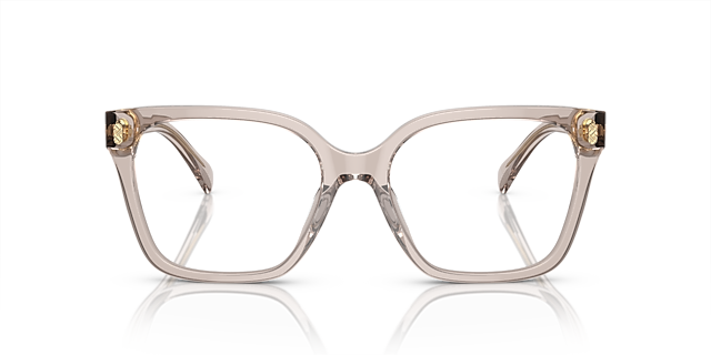 RA7158U Shiny Transparent Beige AcetaatEyeglass Frames van B24, Vooraanzicht