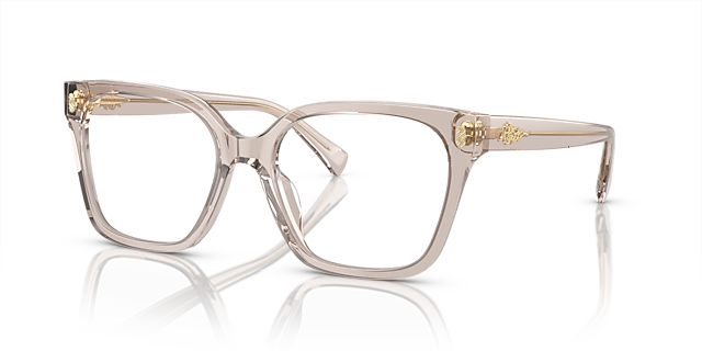 RA7158U Shiny Transparent Beige AcetaatEyeglass Frames van B24, Hoekweergave