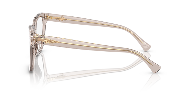 RA7158U Shiny Transparent Beige AcetaatEyeglass Frames van B24, Zijaanzicht