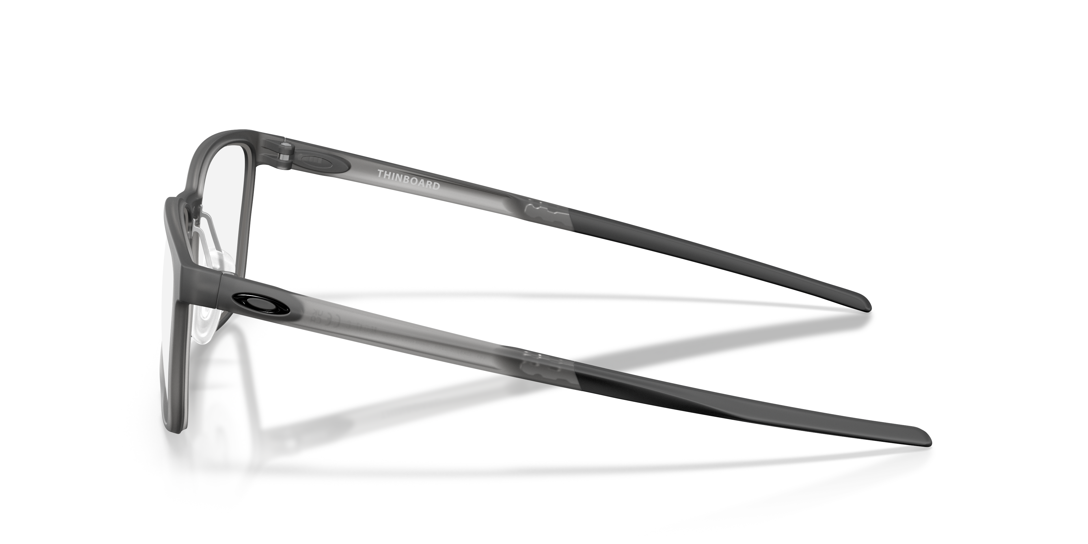 Thinboard Satijnglans dofgrijs KunststofEyeglass Frames van B24, Zijaanzicht