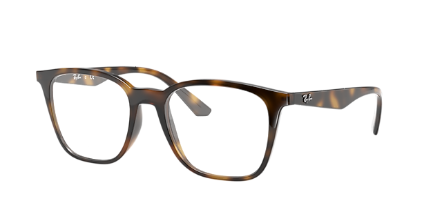 RB7177 Havana KunststofEyeglass Frames van B24, Hoekweergave