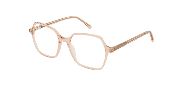 Dalya Crystal Peach AcetaatEyeglass Frames van B24, Hoekweergave