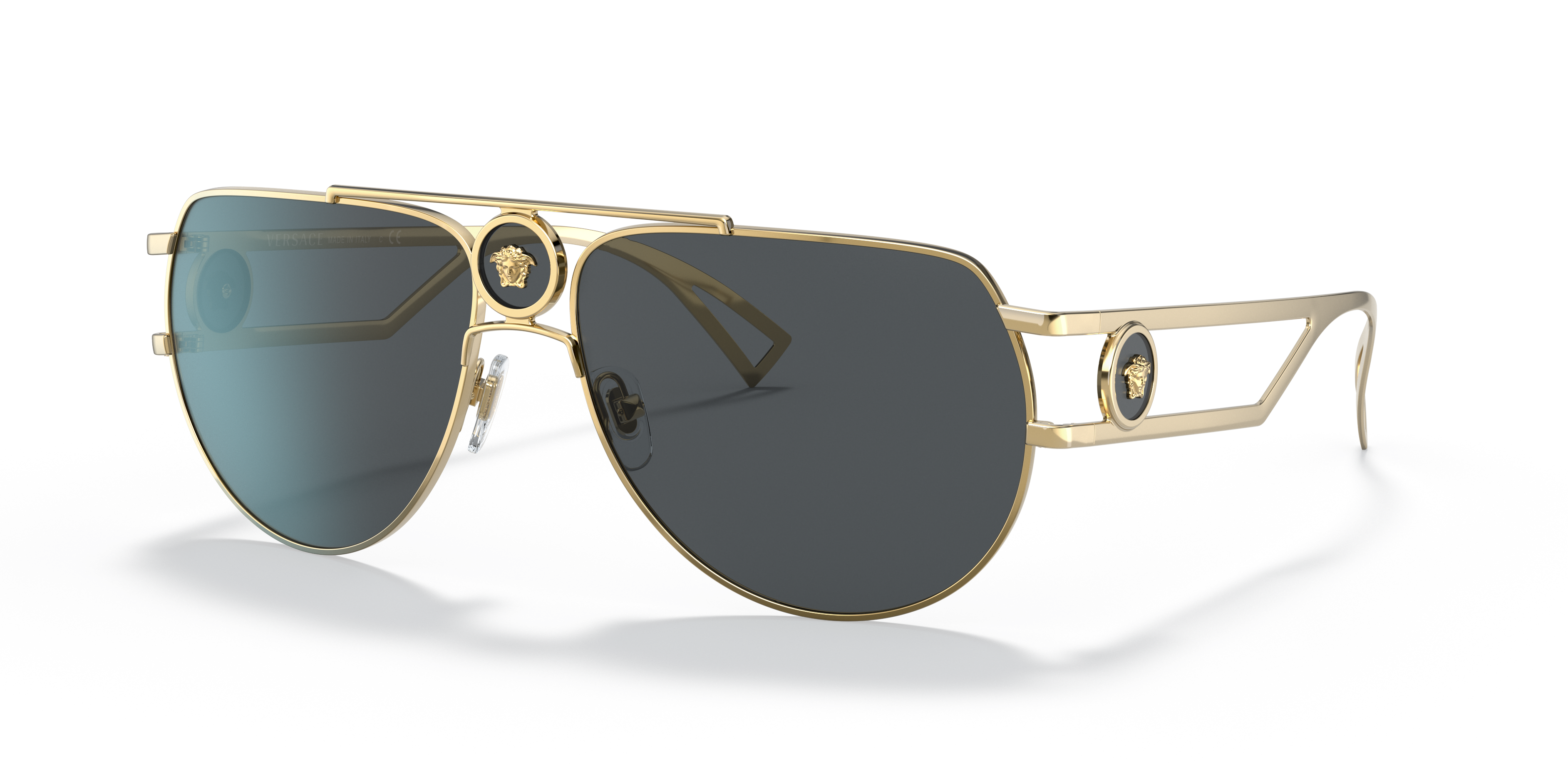 VE2225 Gold MetallSunglass Frames von B24, Dreiviertelansicht
