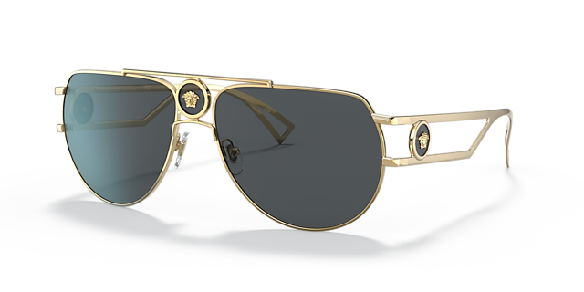 VE2225 Goud MetaalSunglass Frames van B24, Hoekweergave