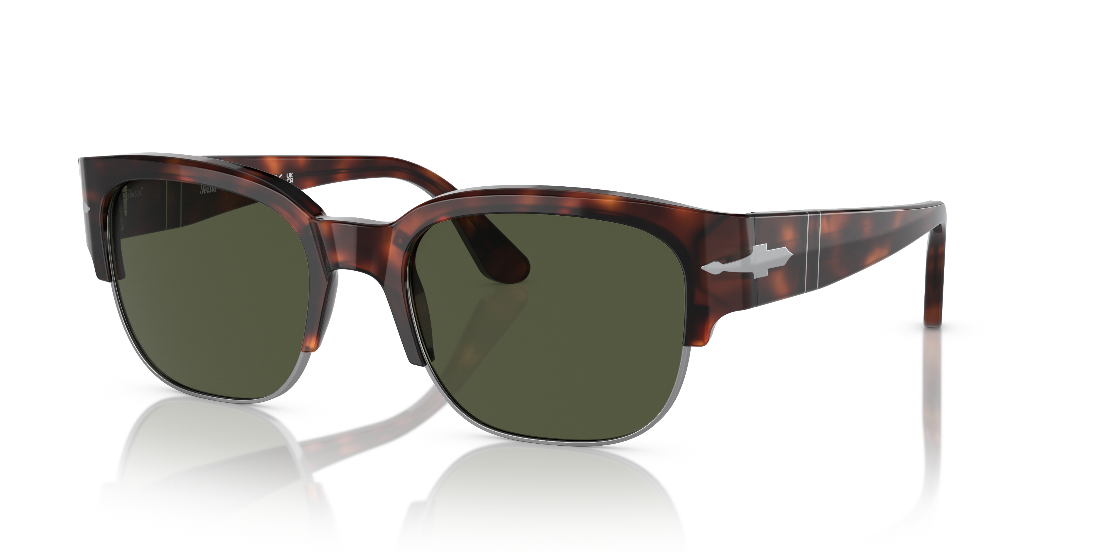 PO3319S Havana AcetatSunglass Frames von B24, Dreiviertelansicht