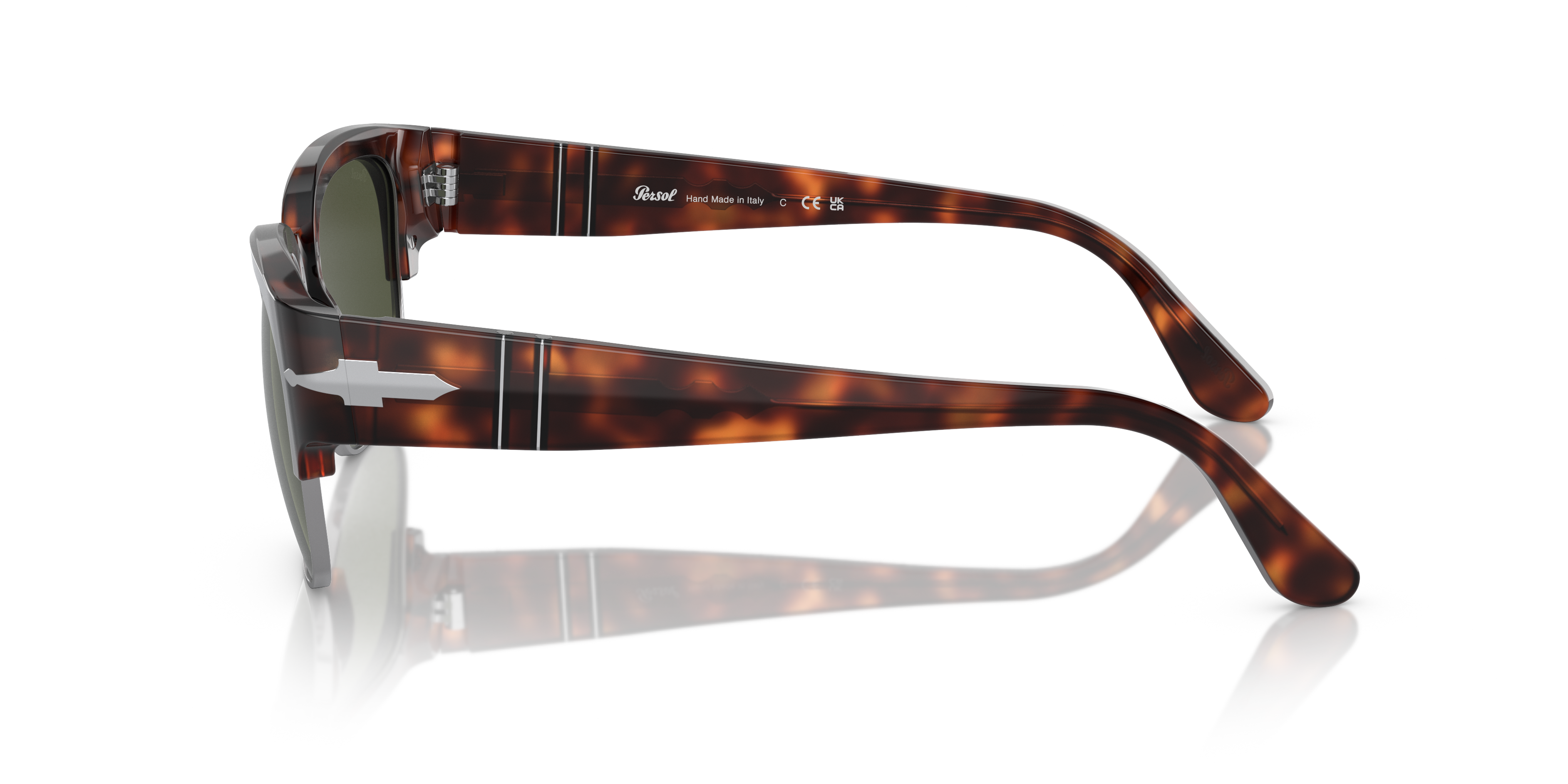 PO3319S Havana AcetatSunglass Frames von B24, Seitenansicht