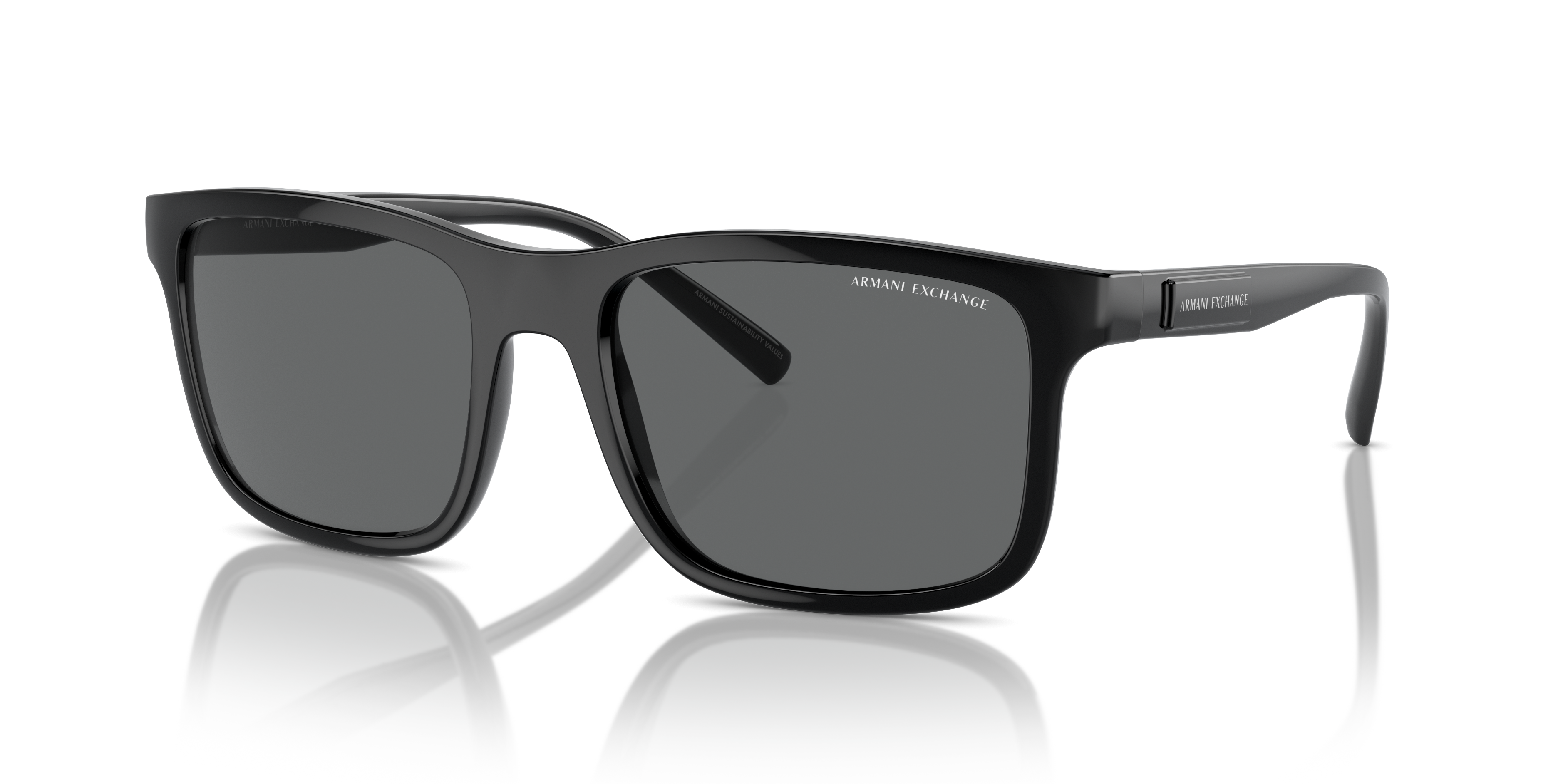AX4145S Schwarz glänzend KunststoffSunglass Frames von B24, Dreiviertelansicht