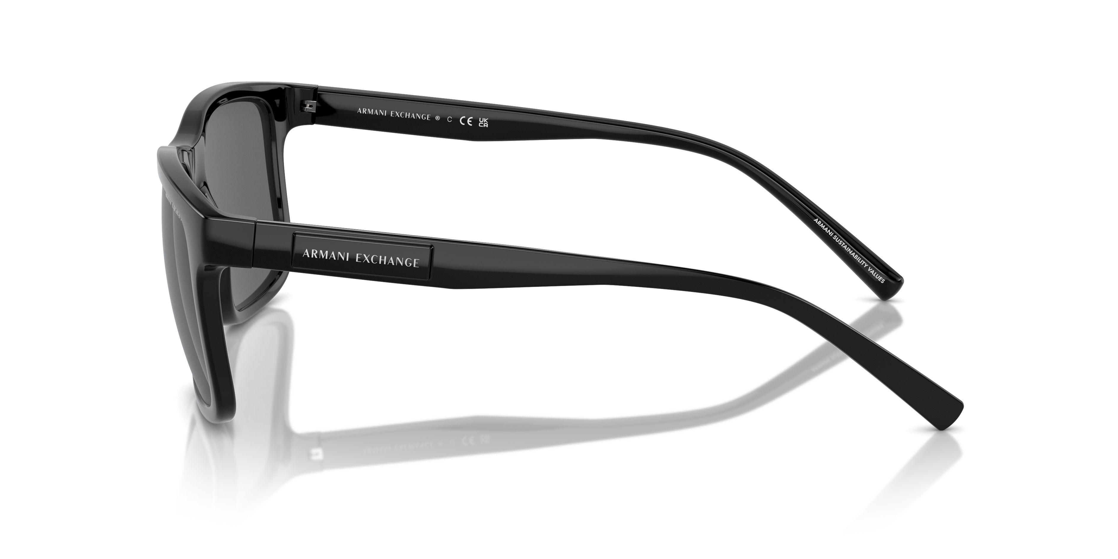 AX4145S Schwarz glänzend KunststoffSunglass Frames von B24, Seitenansicht