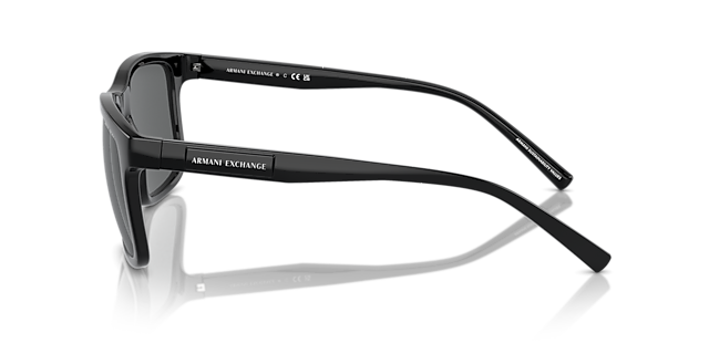 AX4145S Glanzend zwart KunststofSunglass Frames van B24, Zijaanzicht