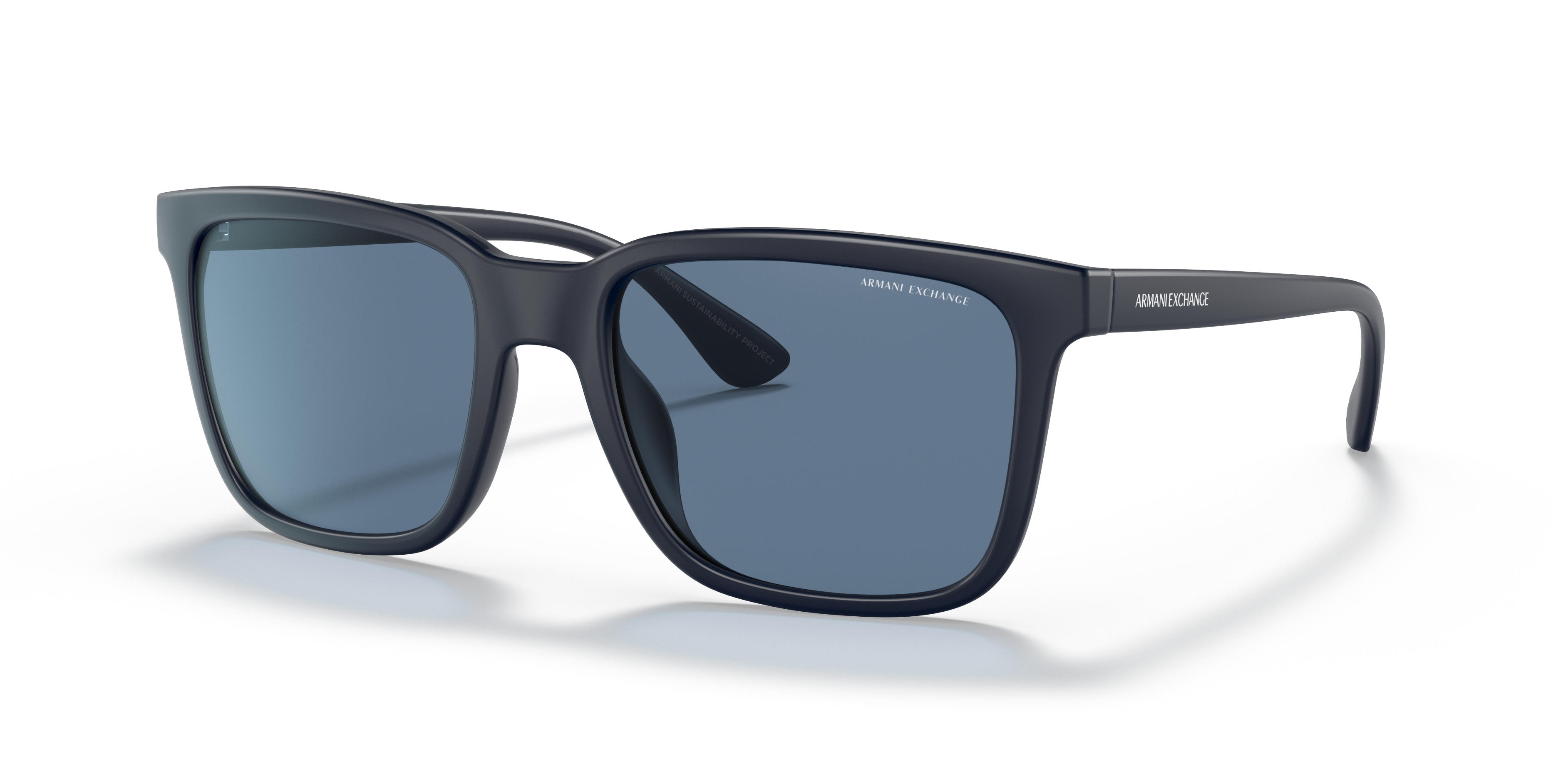 AX4112SU Dark Matte Blue KunststofSunglass Frames van B24, Hoekweergave
