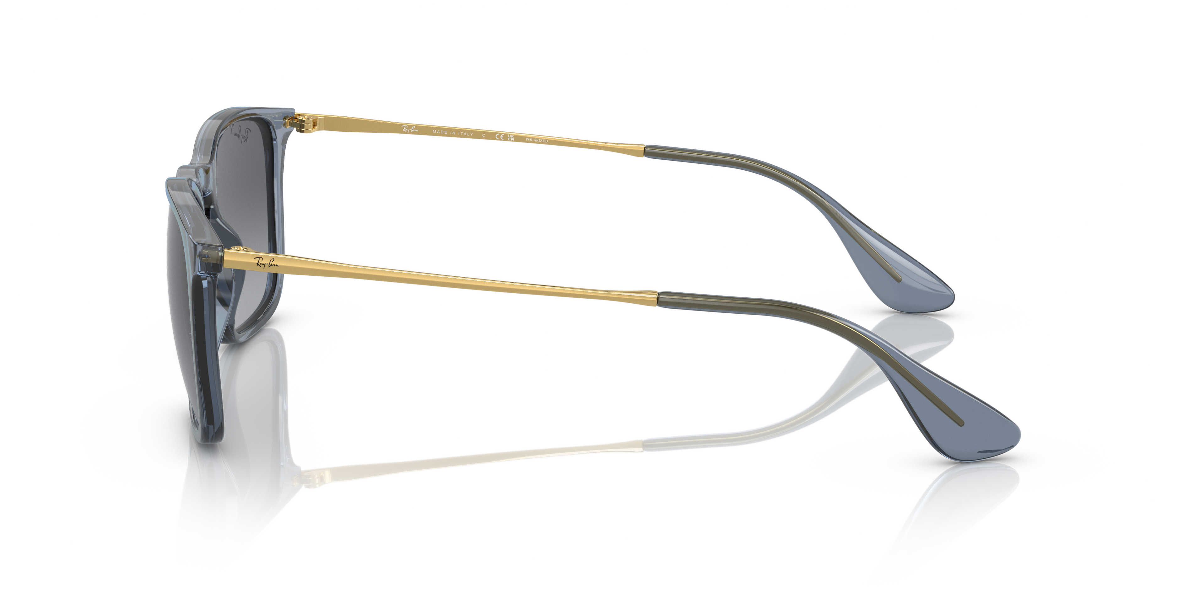 RB4187 Blau transparent KunststoffSunglass Frames von B24, Seitenansicht