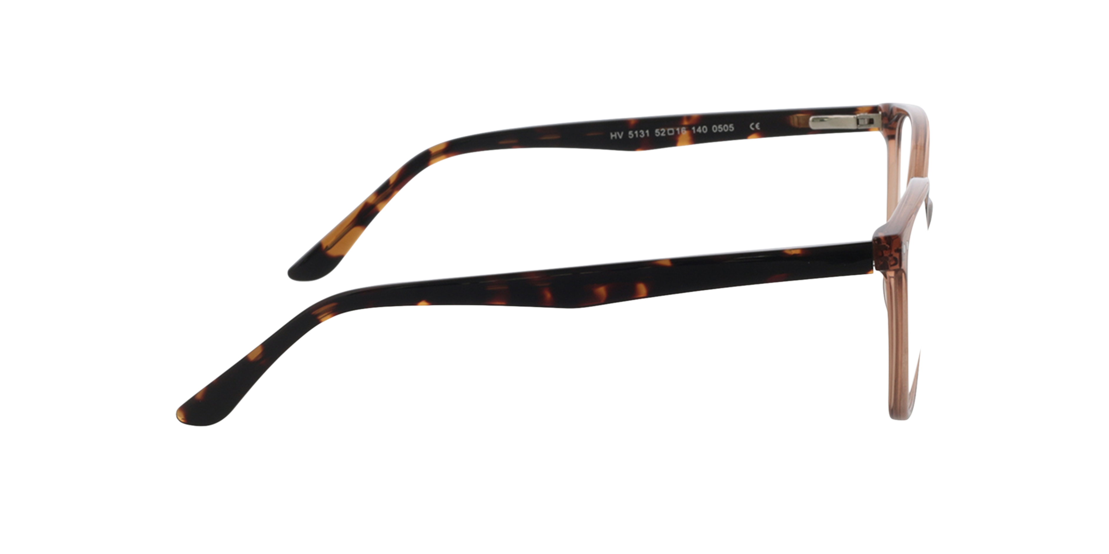 Rosy Crystal Brown  &  Havana AcetatEyeglass Frames von B24, Seitenansicht