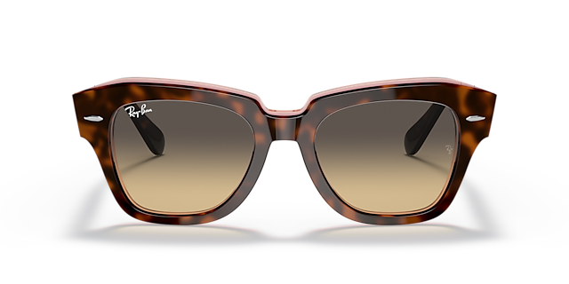 RB2186 Havana auf Rosa transparent AcetatSunglass Frames von B24, Vorderansicht