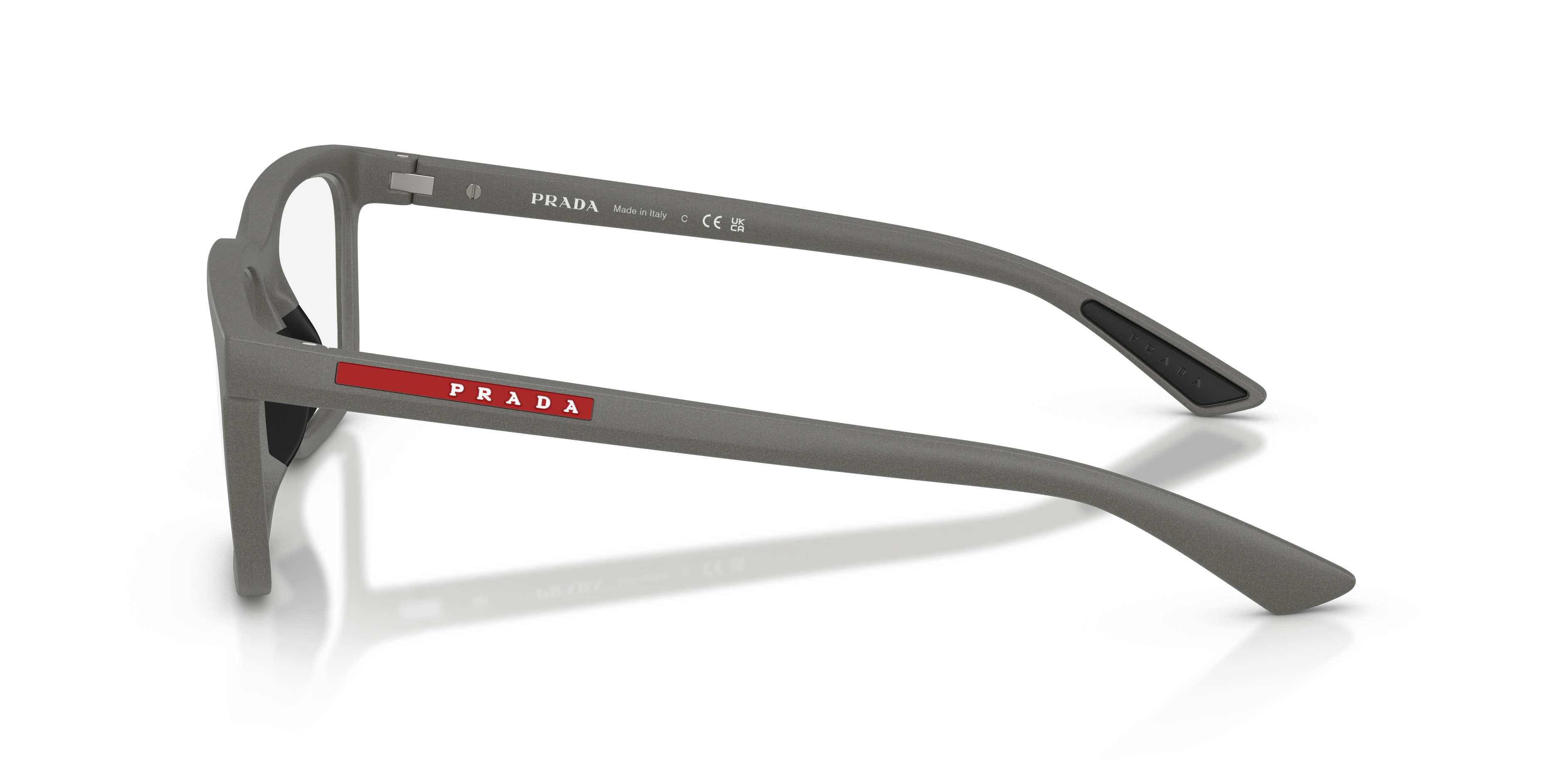 PS 02SV Metal Grey KunststoffEyeglass Frames von B24, Seitenansicht