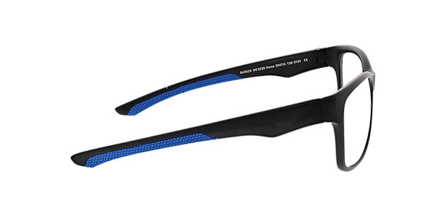 Force Matt Black  &  Blue KunststoffEyeglass Frames von B24, Seitenansicht