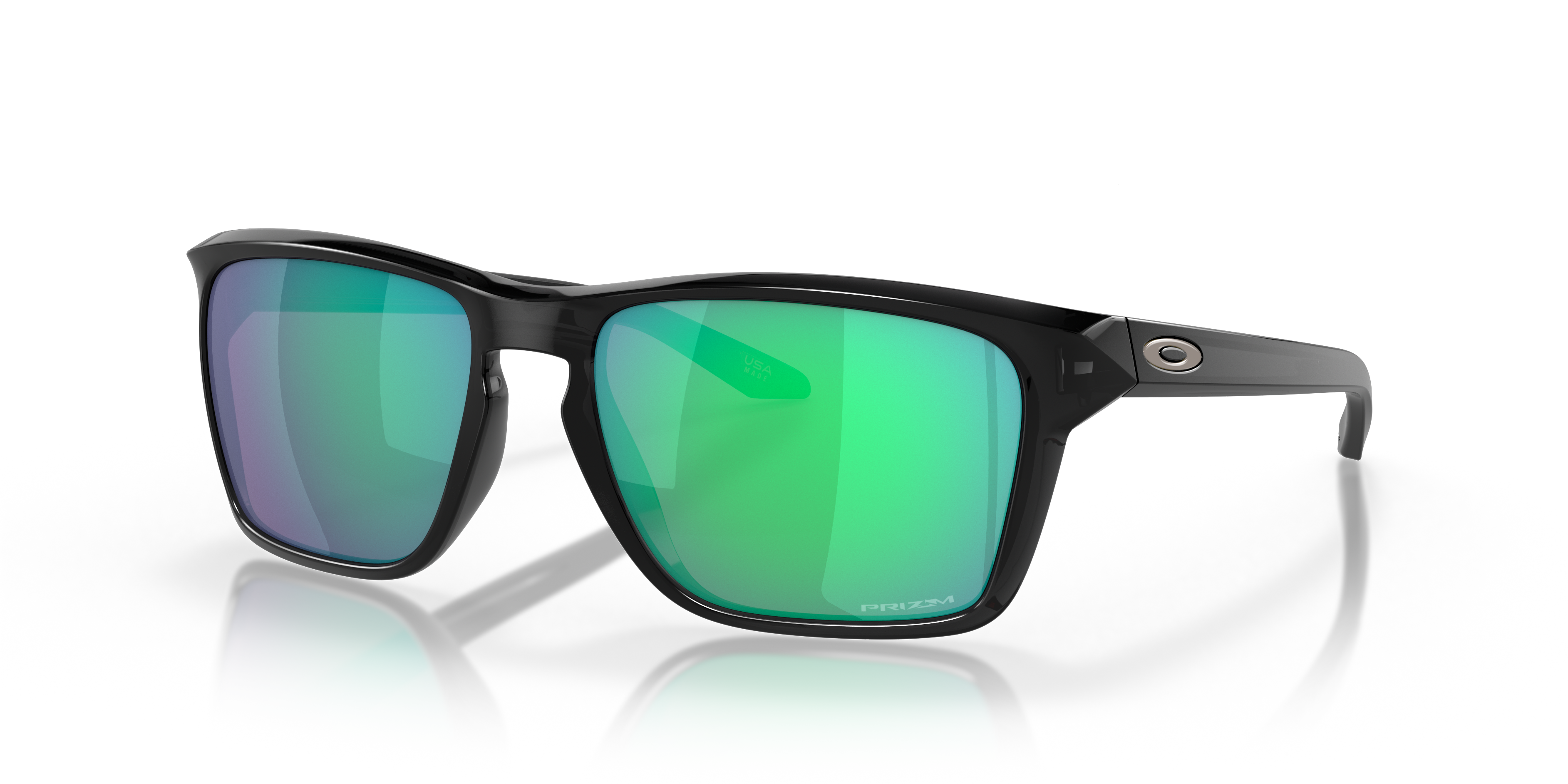 Sylas Inktzwart KunststofSunglass Frames van B24, Hoekweergave