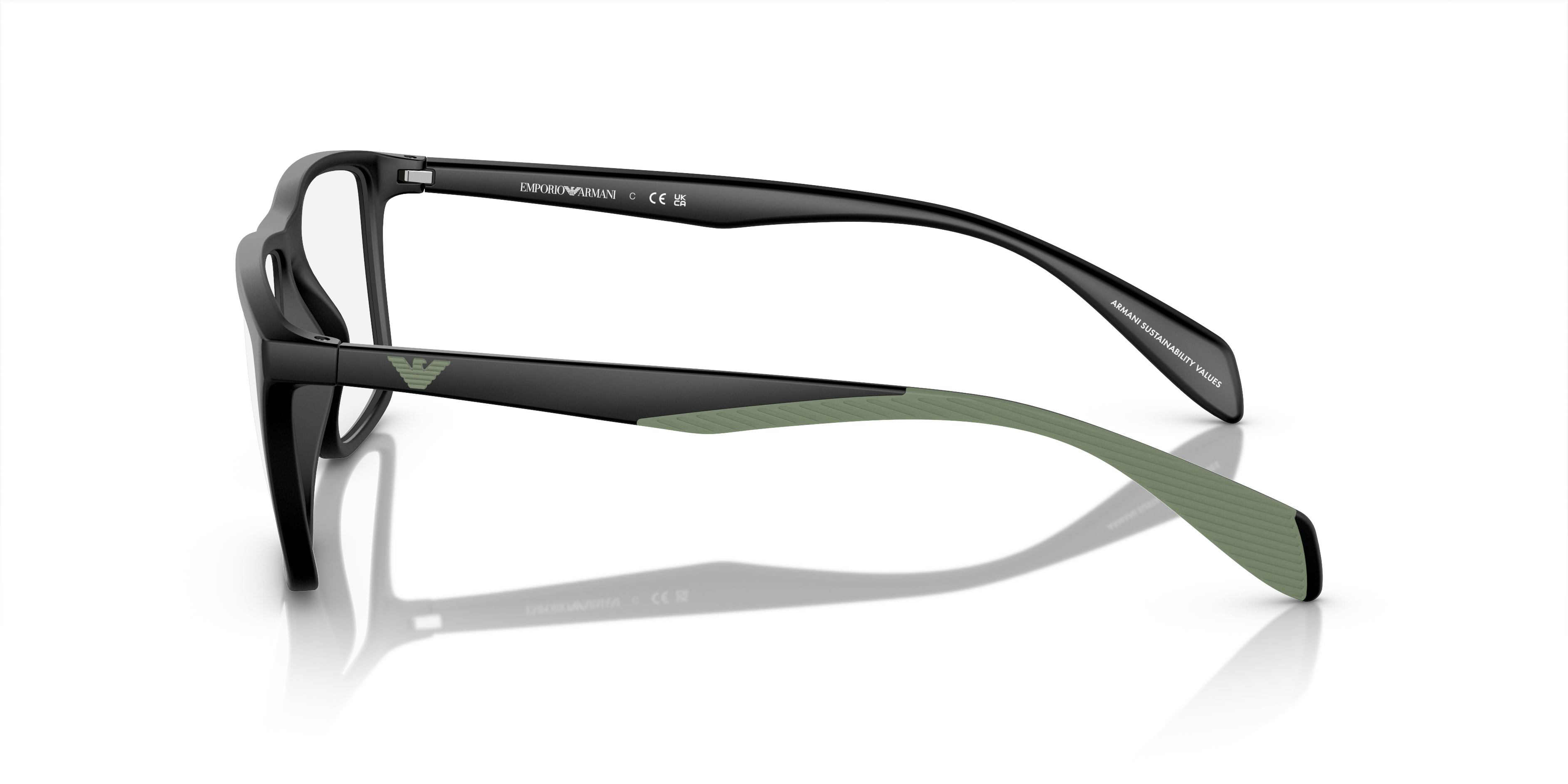 EA3230 Matzwart KunststofEyeglass Frames van B24, Zijaanzicht