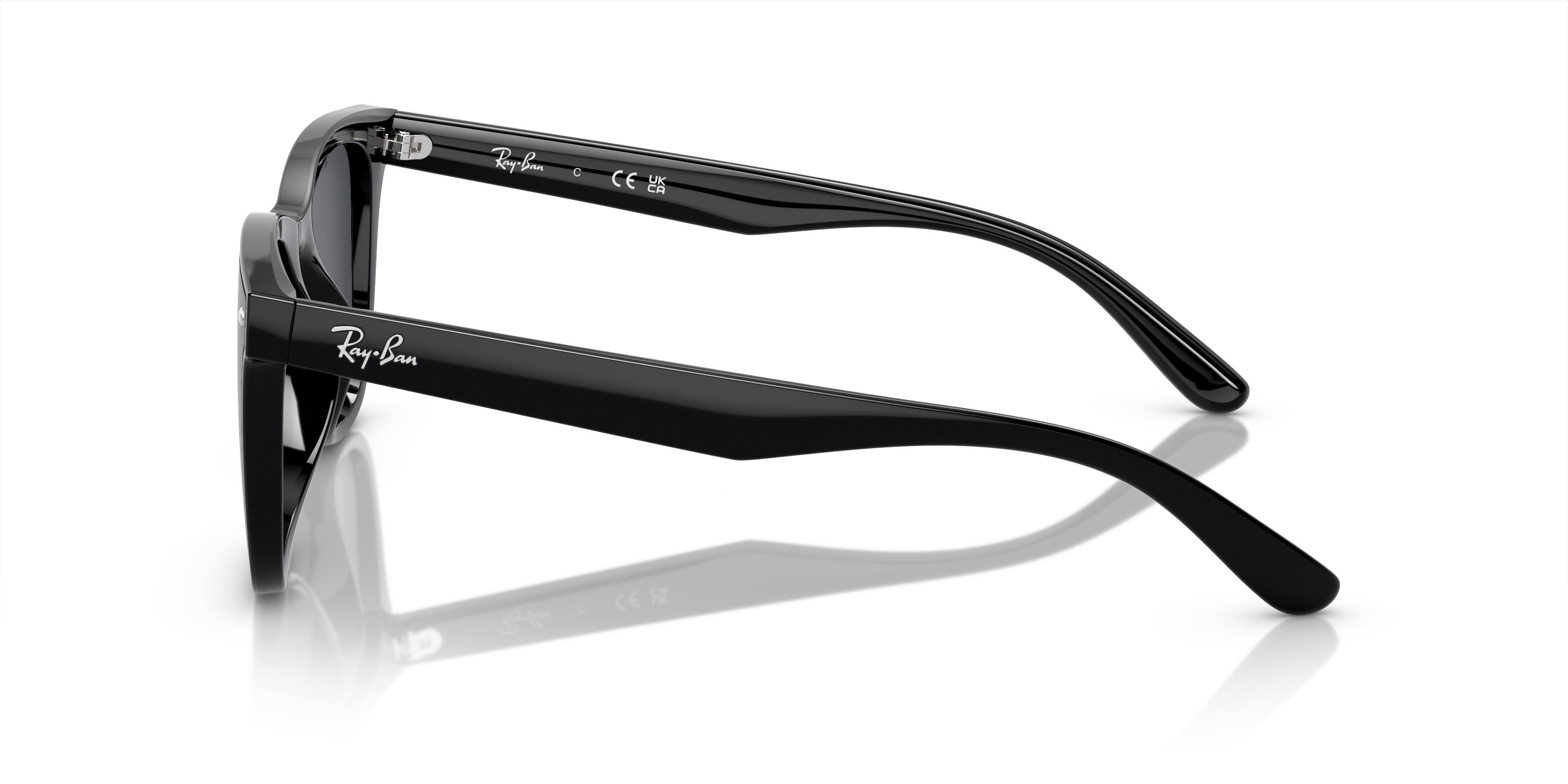 RB4420 Zwart KunststofSunglass Frames van B24, Zijaanzicht