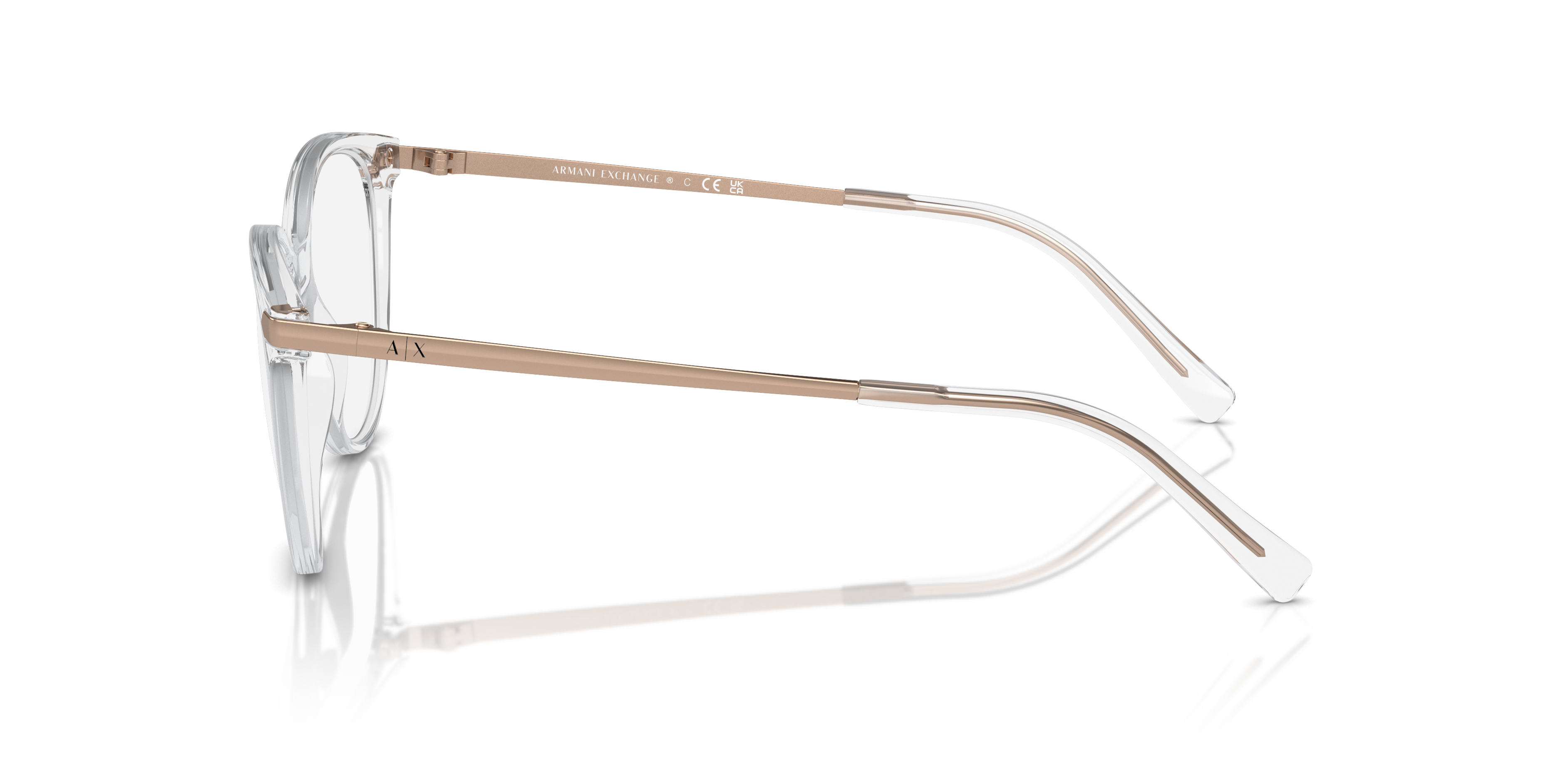 AX3078 Glanzend Kristal KunststofEyeglass Frames van B24, Zijaanzicht