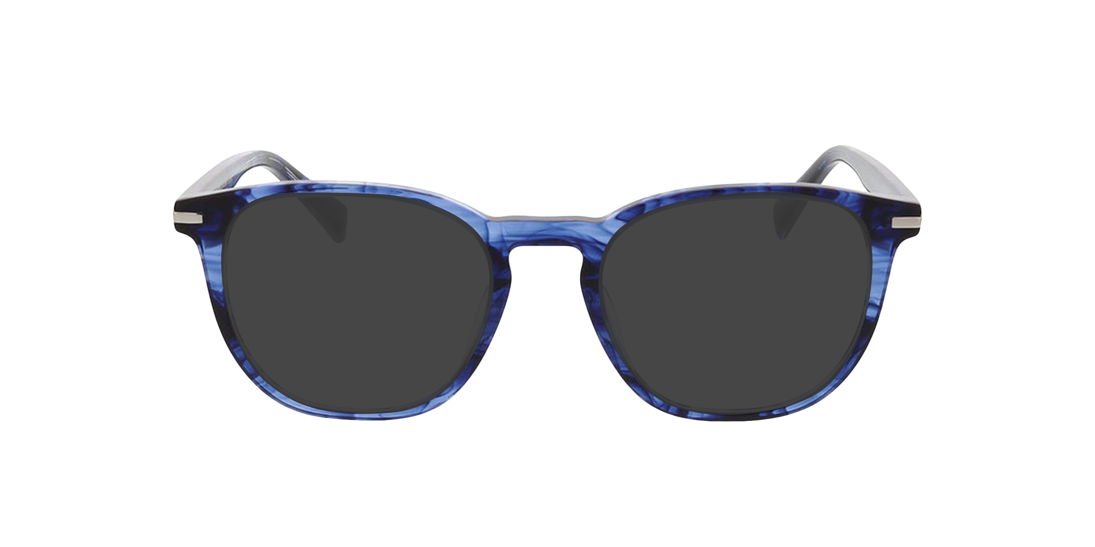 Preston Gevlekt blauw AcetaatEyeglass Frames van B24, met getinte lenzen