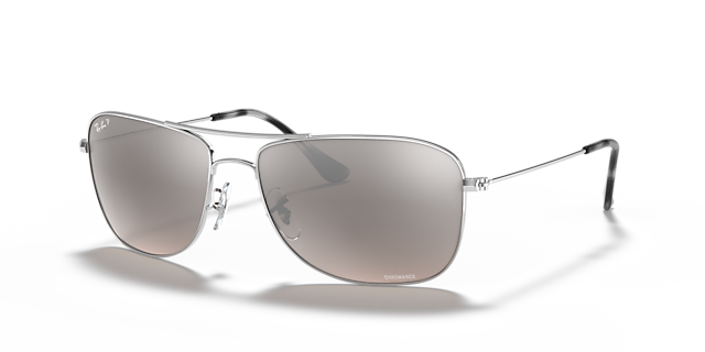 RB3543 Zilver MetaalSunglass Frames van B24, Hoekweergave