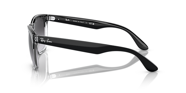 RB4487 Schwarz auf Transparent KunststoffSunglass Frames von B24, Seitenansicht