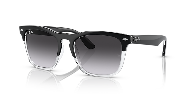 RB4487 Schwarz auf Transparent KunststoffSunglass Frames von B24, Dreiviertelansicht
