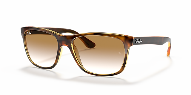 RB4181 Licht Havana KunststofSunglass Frames van B24, Hoekweergave