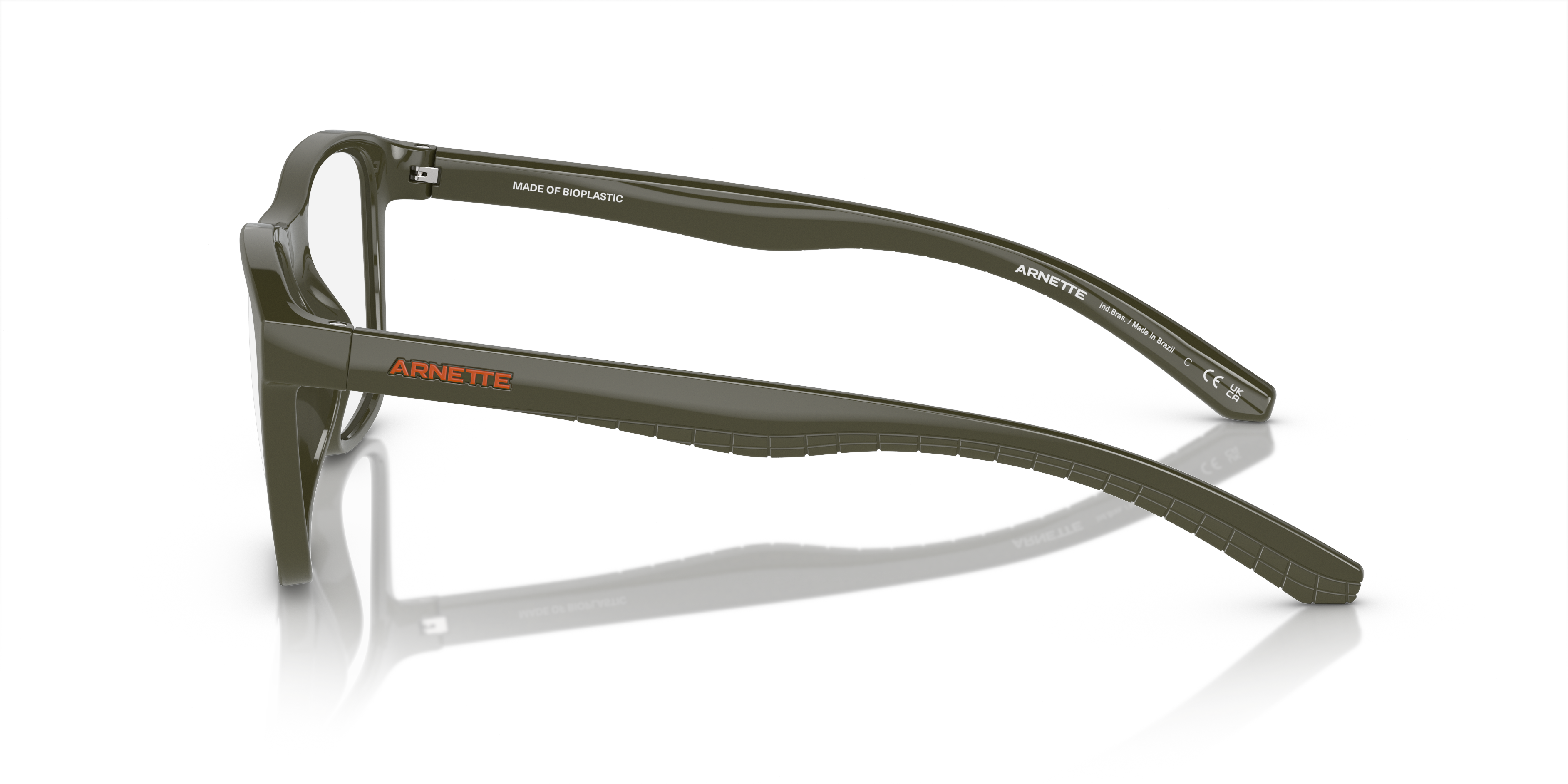 AN7241U Military Green KunststofEyeglass Frames van B24, Zijaanzicht