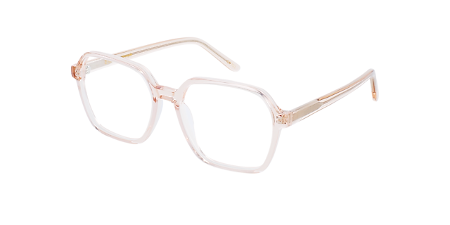 Dallas CT Crystal Peach AcetatEyeglass Frames von B24, Dreiviertelansicht