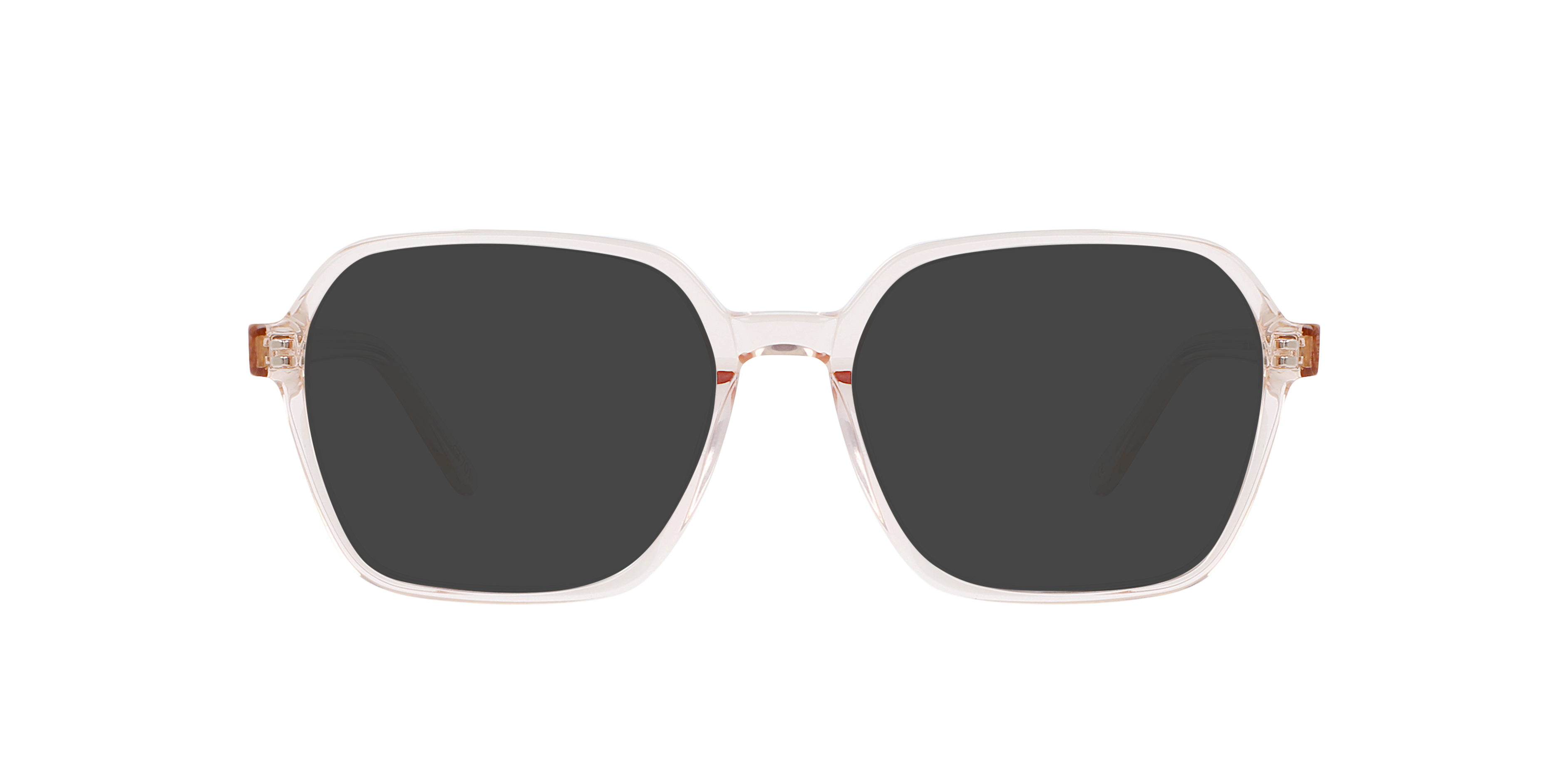 Dallas CT Crystal Peach AcetatEyeglass Frames von B24, mit getönten Gläsern