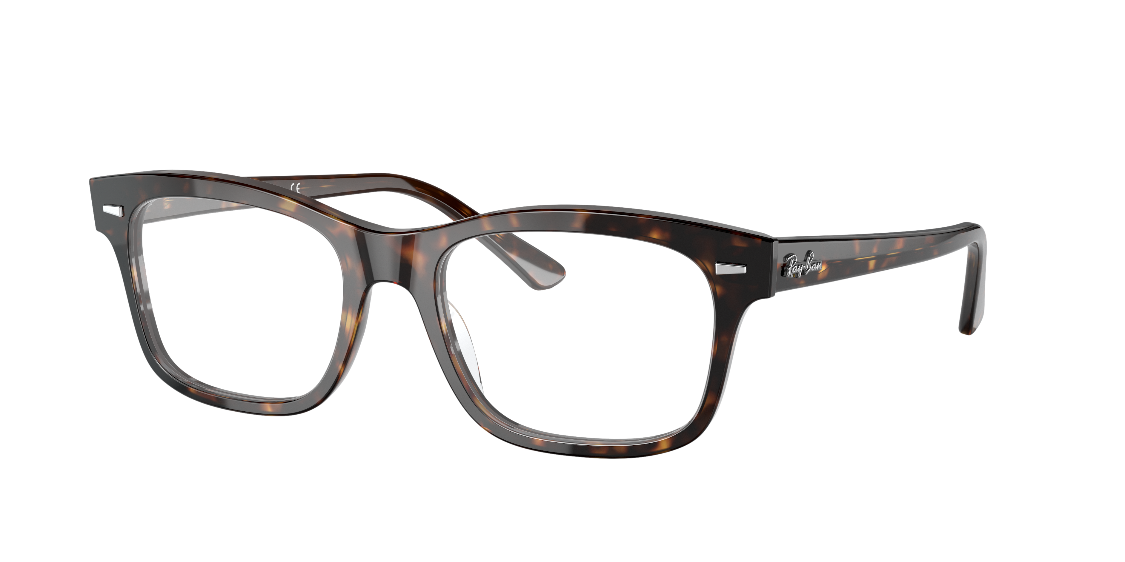 RB5383 Havana AcetaatEyeglass Frames van B24, Hoekweergave