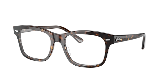 RB5383 Havana AcetaatEyeglass Frames van B24, Hoekweergave