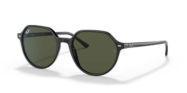 RB2195 Zwart AcetaatSunglass Frames van B24, Hoekweergave