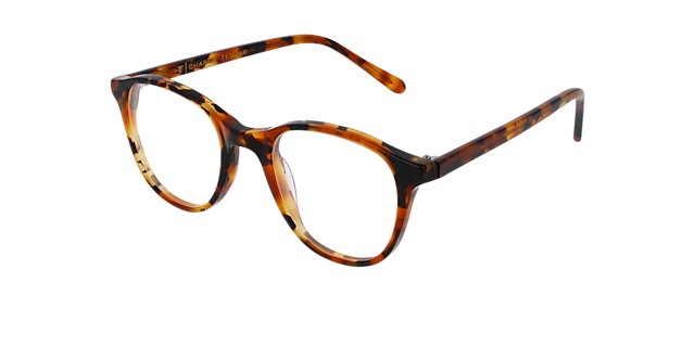Airin Chestnut Tortoise AcetaatEyeglass Frames van B24, Hoekweergave