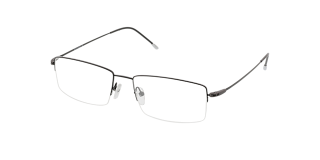 Kassel Zwart MetaalEyeglass Frames van B24, Hoekweergave